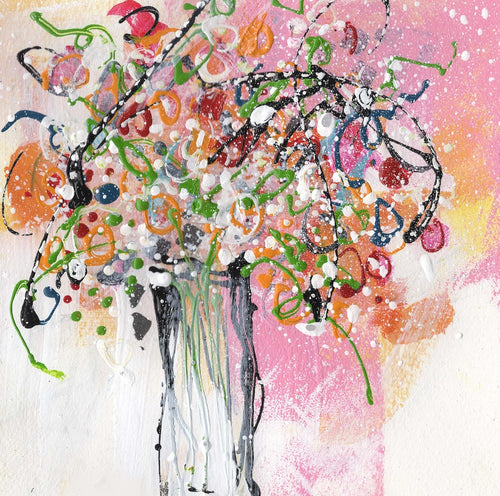 Watermedia painting, Flowers Just For You by Christine Alfery