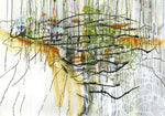 Watermedia painting, Migration by Christine Alfery