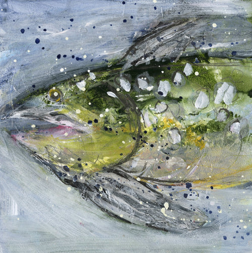 Watermedia painting, Fish IV by Christine Alfery