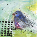 Watermedia painting, July Bluebird by Christine Alfery