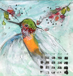 Watermedia painting, July Hummer by Christine Alfery