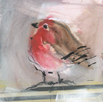 Watermedia painting, Rose Breasted Finch by Christine Alfery