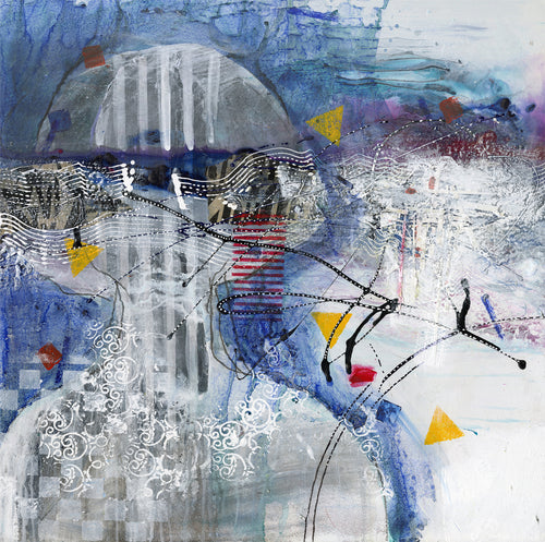 Watermedia painting, She Is A Creative by Christine Alfery
