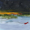 Watermedia painting, Sunset North Shore Canada by Christine Alfery