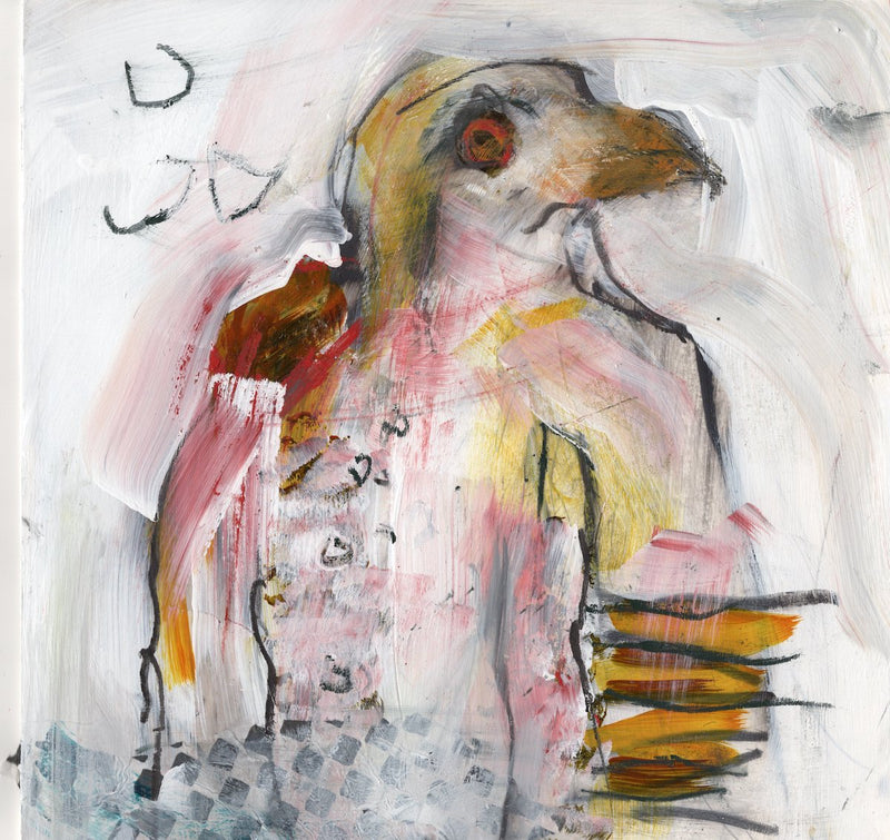 Watermedia painting, Red Tailed Hawk by Christine Alfery
