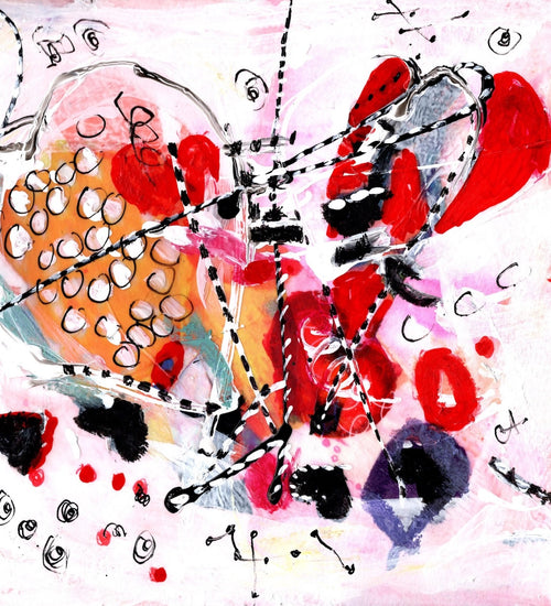 Watermedia painting, Straight from the Heart by Christine Alfery