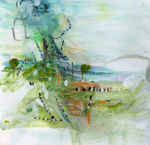 Water media painting, Whispering Winds by Christine Alfery