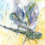Water media painting, Azure Winged Dragonfly by Christine Alfery