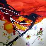 Water media painting, Baltimore Oriole by Christine Alfery