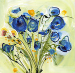 Water media painting, Bouquet of Sweetpeas by Christine Aflery