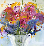 Water media painting, Bouquet of Happiness  by Christine Alfery