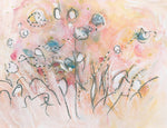 Water media painting, Butterflies in the Garden by Christine Alfery