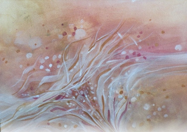 Water media painting, Fingers in the Wind by Christine Alfery