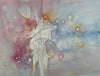 Water media painting, Flame II  by Christine Alfery