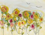Water media painting, Flowers I  by Christine Alfery