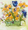 Water media painting Flowers In A Pot  by Christine Aflery