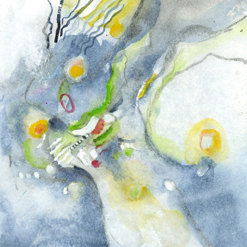 Watermedia painting, Flying Ballerina by Christine Alfery