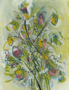 Water media painting, Green Bouquet  by Christine Alfery