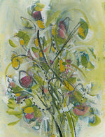 Water media painting, Green Bouquet  by Christine Alfery