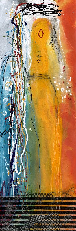 Water media painting, He Sees Me by Christine Alfery
