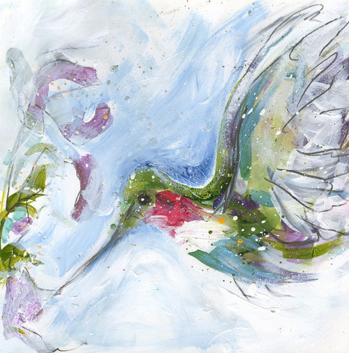 Water media painting, Hummer IV by Christine Alfery