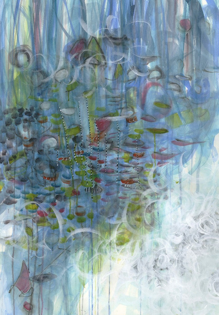 Water media painting, Incoming Tide by Christine Alfery