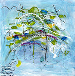 Water media painting,  Jewels in the Water  by Christine Alfery