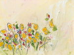 Water media painting, Lilies in the Garden  by Christine Alfery