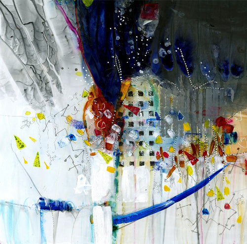 Water media painting, Listen to the Music by Christine Alfery