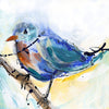 Water media painting, May Blue Bird by Christine Alfery