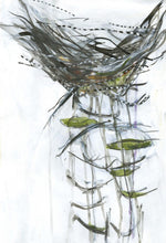 Water media painting, Eagles Nest III by Christine Alfery