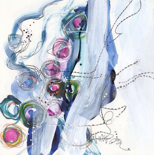Water media painting, Ocean Diva  by Christine Alfery