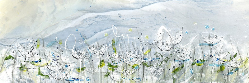 Water media painting, Queen Anne's Lace II  by Christine Alfery