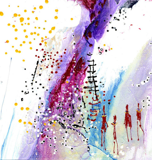 Water media on paper, Reaching for the Stars II by Christine Alfery