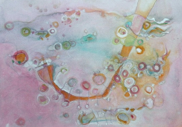 Water media painting, Roller Coaster II by Christine Alfery