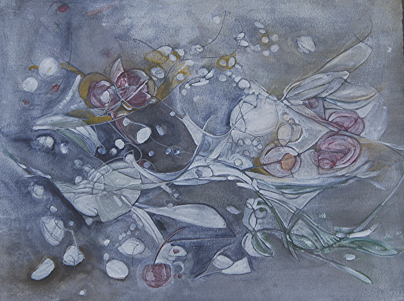Water media painting, Roses by Christine Alfery