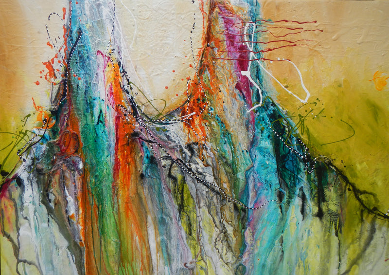 Water media painting,  Sowing the Seeds of Change by Christine Alfery