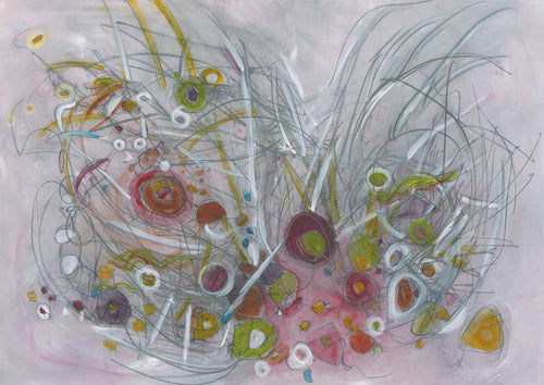 Water media painting, Spring's First Burst by Christine Alfery