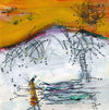Water media painting, Sun, Tree, Water by Christine Alfery