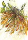 Water media painting, Sunflower VI  by Christine Alfery