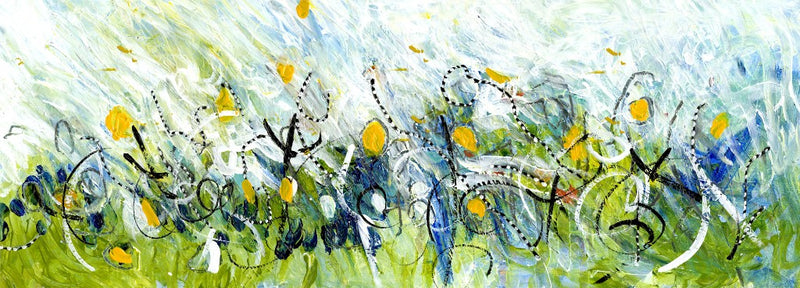 Water media painting, Winds from the North by Christine Alfery