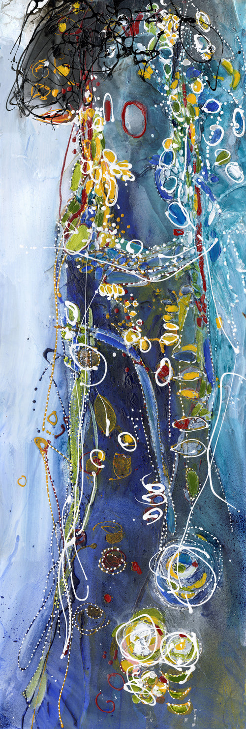 Water media painting, Wisdom by Christine Alfery