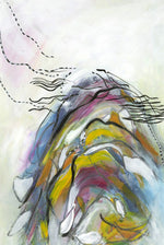 Water media painting, Alleluia Mountain by Christine Alfery
