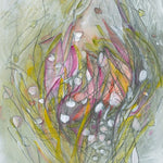 Water media painting, Artichoke II by Christine Alfery