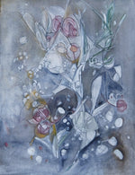 Water media painting, Berries on a Branch by Christine Alfery