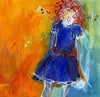 Water media painting, First Store-Bought Dress by Christine Alfery