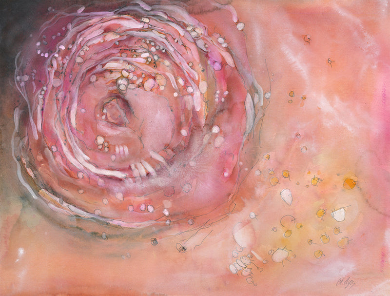 Watermedia painting, Circles by Christine Alfery