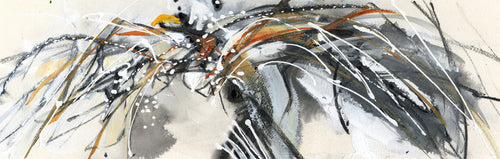 Watermedia painting, Eagle II by Christine Alfery