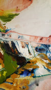 Water media painting, Falling Waters II by Christine Alfery