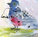 Watermedia painting, Florida Bluebird by Christine Alfery